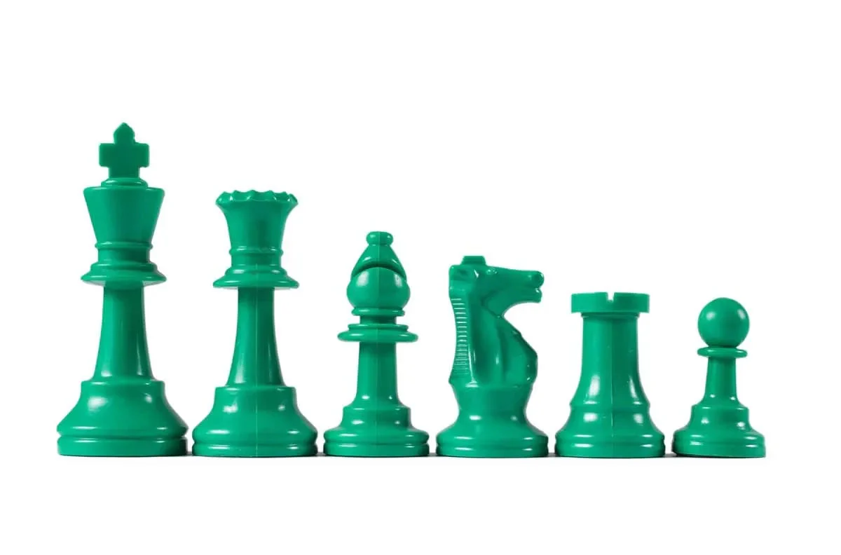 Wholesale Chess Staunton Colored Chess Pieces - Green