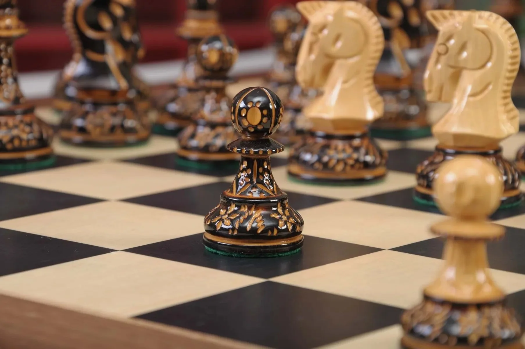 The Burnt Dubrovnik Series Chess Set, Box, & Board Combination - Image 6
