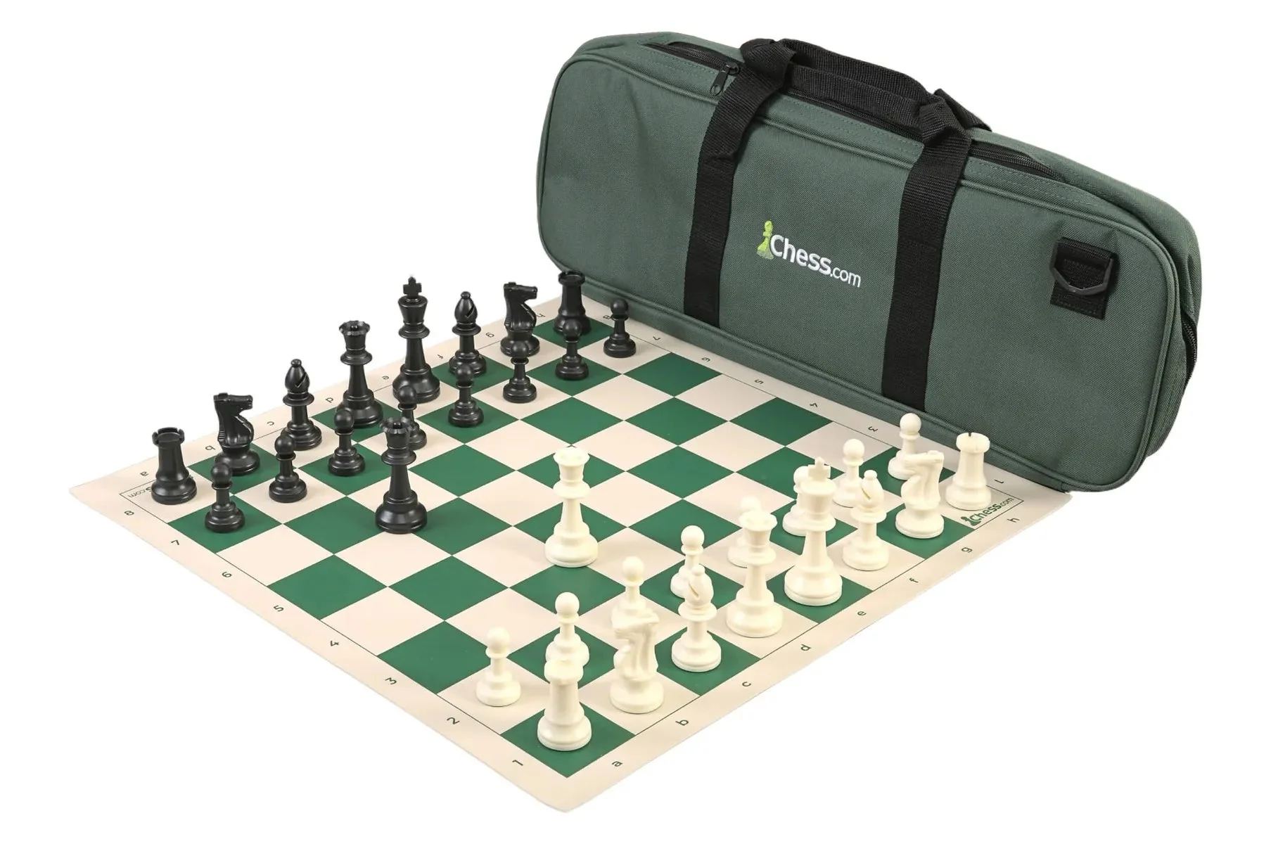 Chess.com Deluxe Chess Set Combination and Triple Weighted Regulation Pieces | Vinyl Chess Board | Deluxe Bag - Image 2