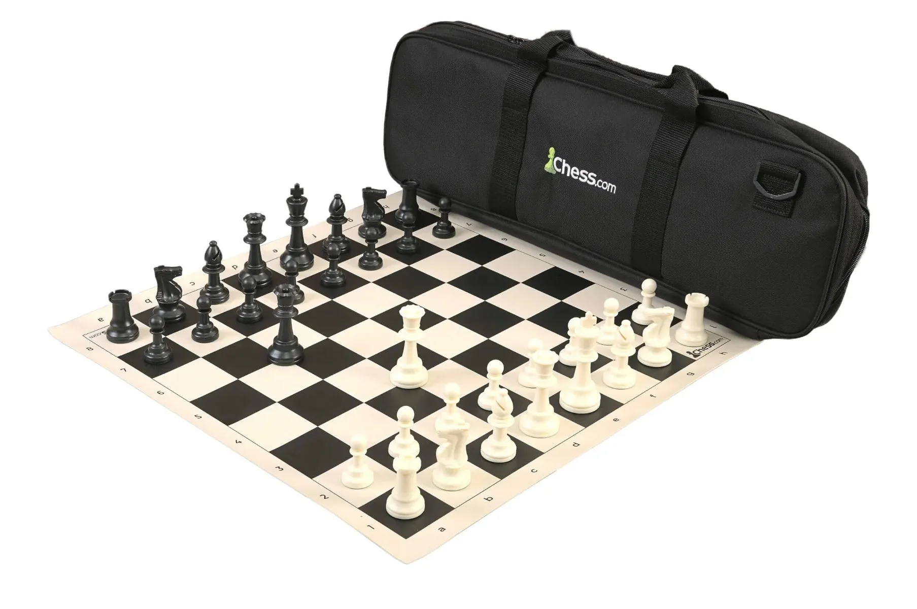 Chess.com Deluxe Chess Set Combination and Triple Weighted Regulation Pieces | Vinyl Chess Board | Deluxe Bag - Image 3