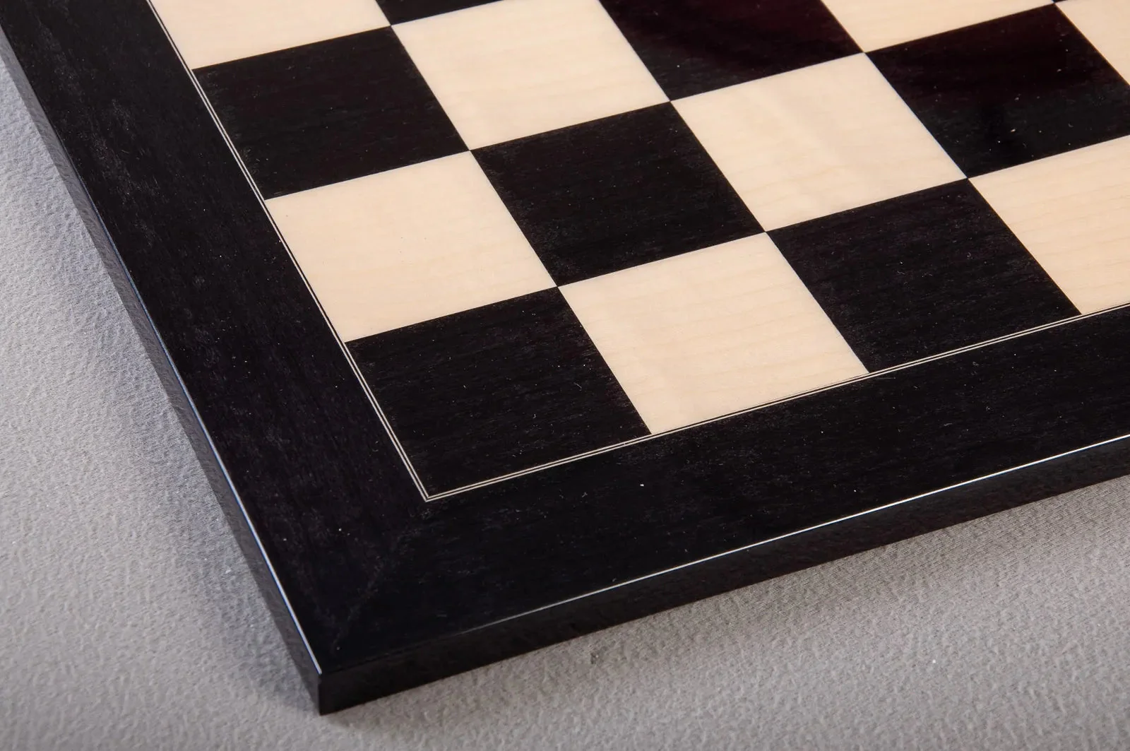 Prototype Wood Chess Board - Black Erable / Maple - 2.5" Squares - GLOSS - Image 5