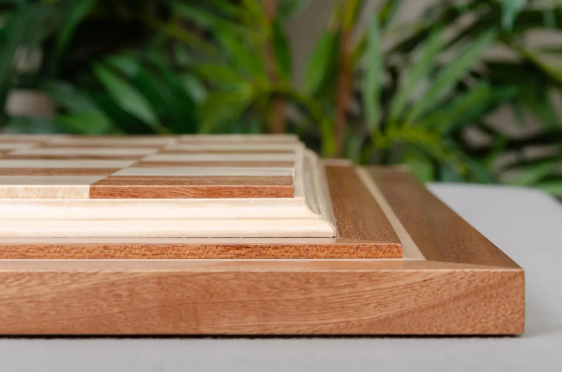 Sapele and Maple Signature Contemporary Chess Board - 2.5" Squares - Image 3