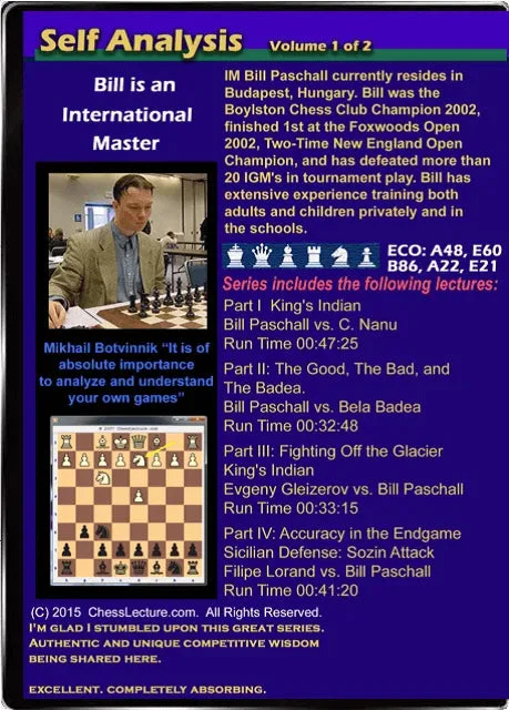 Self Analysis - 2 DVDs - Chess Lecture - Volume 138 - Image 2