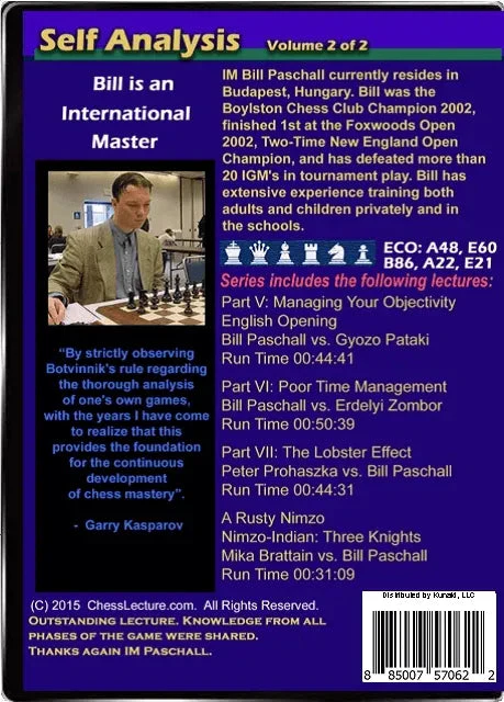 Self Analysis - 2 DVDs - Chess Lecture - Volume 138 - Image 3
