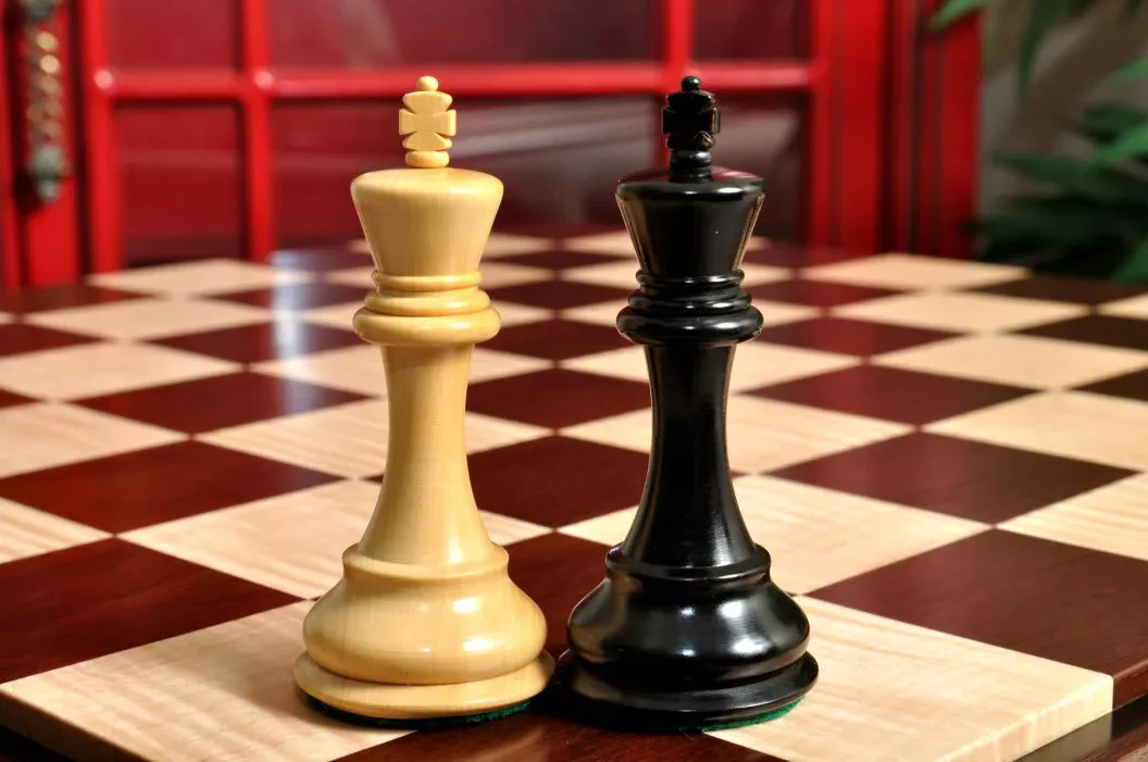 Signature Contemporary II Chess Board - Peruvian Nogal / Curly Maple - 2.5" Squares - Image 5