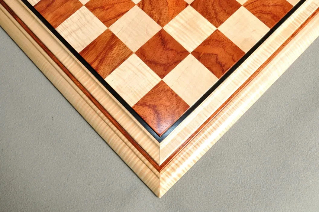 Signature Contemporary II Chess Board - Curly Maple / Pomelle Bubinga - 2.5" Squares - Image 3