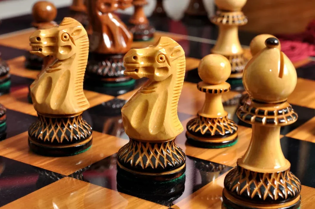 The Burnt Golden Rosewood Grandmaster Series Chess Pieces - 4.0" King - Image 7