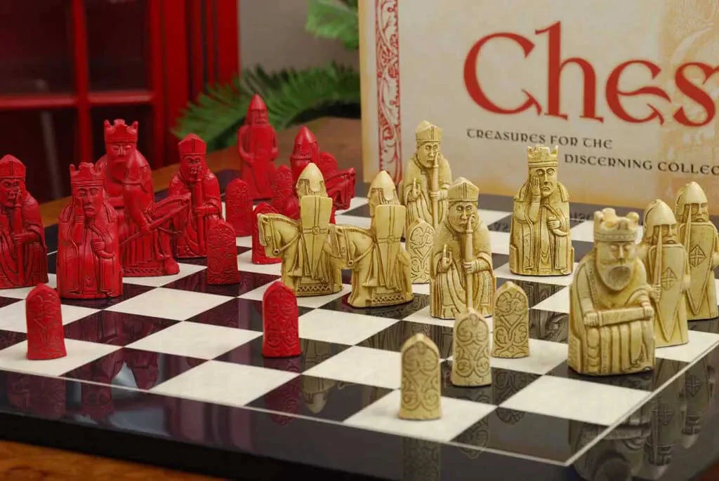 The Red Isle of Lewis Antiqued Chess Pieces - Image 6