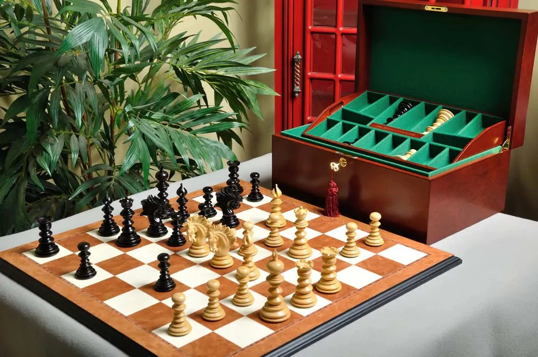 The Savano Series Luxury Wood Chess Set, Box, & Board Combination - Image 5