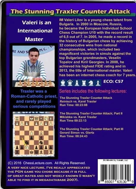 E-DVD The Stunning Traxler Counter Attack - Chess Lecture - Volume 159 - Image 2