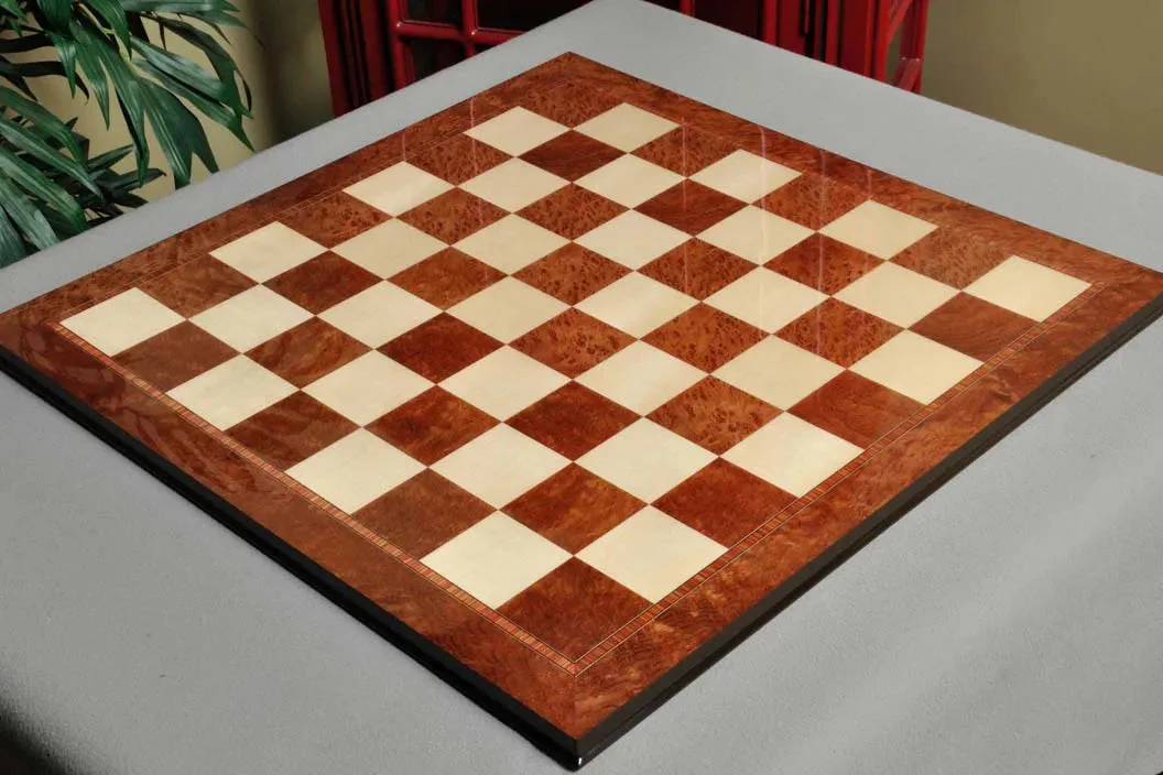 Vavona Burl & Maple Superior Traditional Chess Board - 2.5"